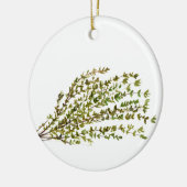Thyme kruiden keukenkunst waterverf groen keramisch ornament (Links)