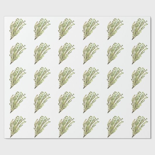 Thyme kruiden keukenwaterverf Rustisch Groene krui Cadeaupapier (Vlak)