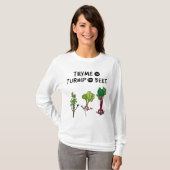 Thyme om de Beet Funny Gardener Vegan te verandere T-shirt (Voorkant volledig)