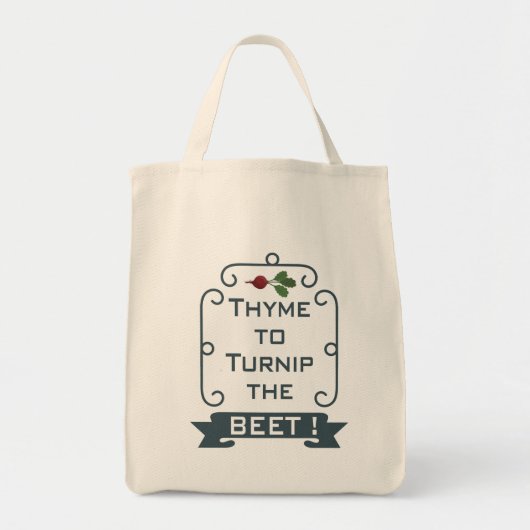Thyme om de biet om te draaien | Grocery Bag Tote Bag (Voorkant)