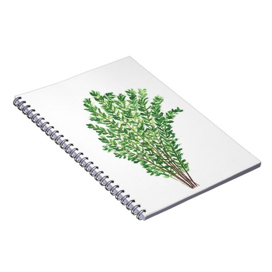 Thyme rosemary peterselie kruiden keuken  kunst notitieboek (Rechterzijde)