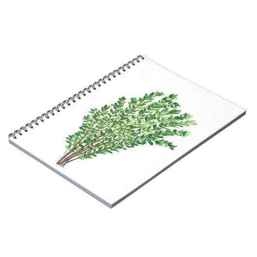 Thyme rosemary peterselie kruiden keuken  kunst notitieboek (Linkerzijde)
