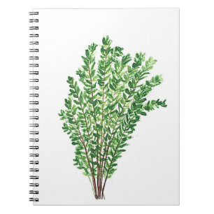 Thyme rosemary peterselie kruiden keuken kunst notitieboek