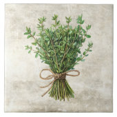 Thyme Rustic Herbs Spices Faux Ceramic Tile Tegeltje (Voorkant)