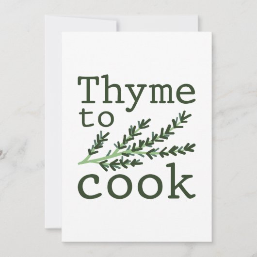 Thyme to Cook Bedankkaart (Voorkant)