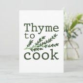 Thyme to Cook Bedankkaart (Staand voorkant)