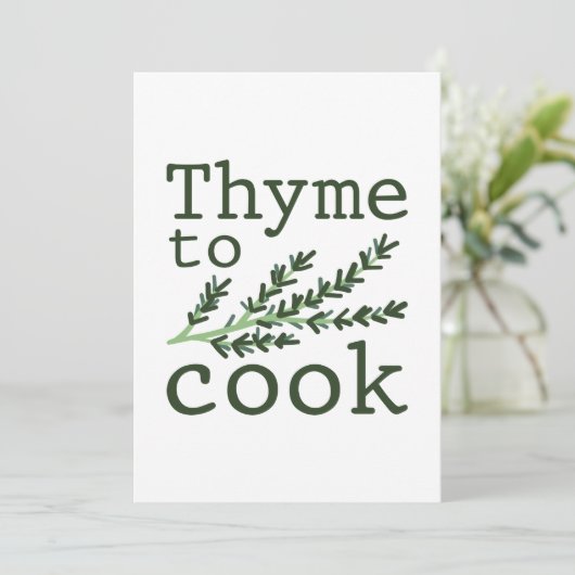Thyme to Cook Bedankkaart (Staand voorkant)