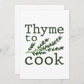 Thyme to Cook Bedankkaart (Voorkant / Achterkant)