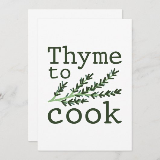 Thyme to Cook Bedankkaart (Voorkant / Achterkant)