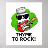 Thyme to Rock Funny Herb Pun Poster (Voorkant)