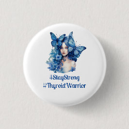 Thyroid Awareness hashtags fotohouder Ronde Button 3,2 Cm