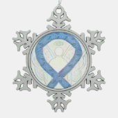 Thyroid Awareness Ribbon Angel Ornament (Voorkant)