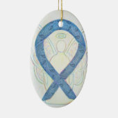 Thyroid Awareness Ribbon Angel Ornament (Rechts)