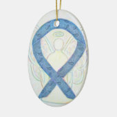 Thyroid Awareness Ribbon Angel Ornament (Links)