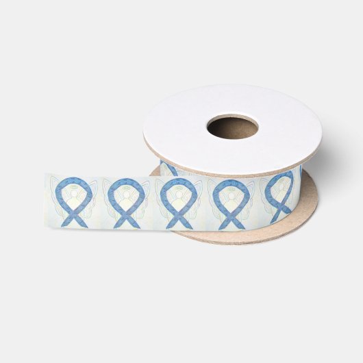 Thyroid Awareness Ribbon Angel Ribbon Satijnen Lint (Spoel)
