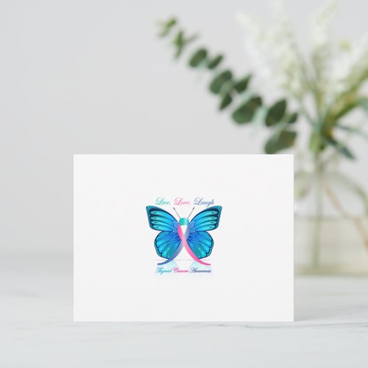 Thyroid Butterfly - Live Love Laugh Briefkaart (Staand voorkant)