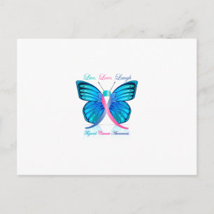 Thyroid Butterfly - Live Love Laugh Briefkaart