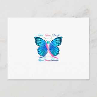 Thyroid Butterfly - Live Love Laugh Briefkaart