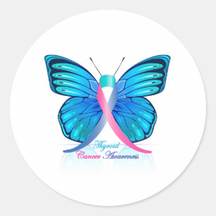 Thyroid Butterfly Ronde Sticker