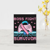 Thyroid Cancer Awareness Boss Fight Survivor Gamer Kaart (Gele Bloem)
