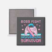 Thyroid Cancer Awareness Boss Fight Survivor Gamer Magneet (Voorkant / Achterkant)