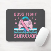 Thyroid Cancer Awareness Boss Fight Survivor Gamer Muismat (Met muis)