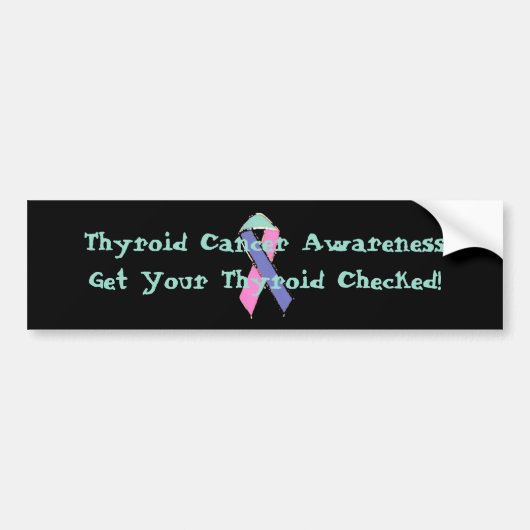 Thyroïd Cancer Awareness (bumpersticker) Bumpersticker (Voorkant)