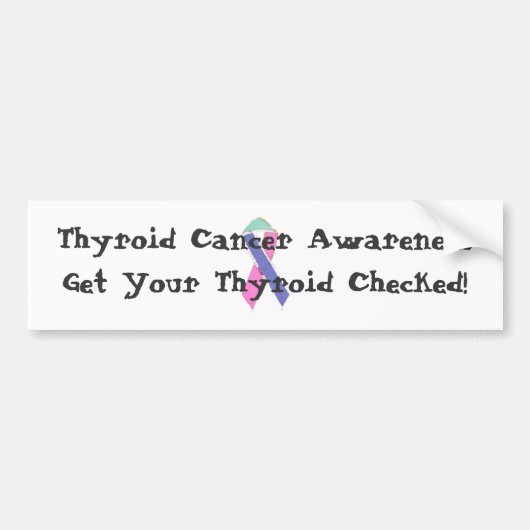 Thyroïd Cancer Awareness (bumpersticker) Bumpersticker (Voorkant)