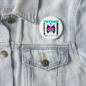 Thyroid Cancer Awareness Butterfly Ronde Button 5,7 Cm (In situ)