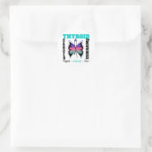Thyroid Cancer Awareness Butterfly Ronde Sticker (Tas)