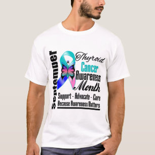 Thyroid Cancer Awareness Month Butterfly v5 T-shirt
