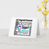 Thyroïd Cancer Awareness Month Tribution Kaart (Gele Bloem)
