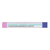 Thyroid Cancer Awareness Pattern Ribbon Grosgrain Lint (Voorkant)