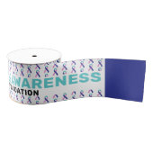 Thyroid Cancer Awareness Pattern Ribbon Grosgrain Lint (Spoel)