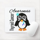 Thyroid Cancer Awareness Penguin Muismat (Met muis)