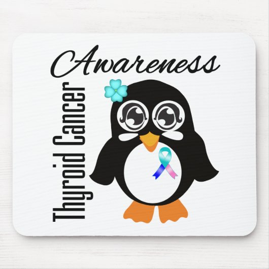 Thyroid Cancer Awareness Penguin Muismat (Voorkant)