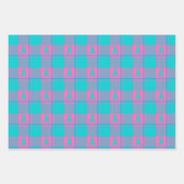 Thyroid Cancer Awareness Plaid Teal Ribbon Inpakpapier Vel (Voorkant 2)