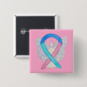 Thyroid Cancer Awareness Ribbon Angel Button Pins (Voorkant /achterkant)
