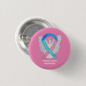 Thyroid Cancer Awareness Ribbon Angel Button Pins (Voorkant /achterkant)