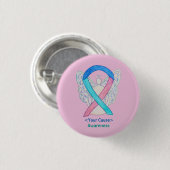Thyroid Cancer Awareness Ribbon Angel Button Pins (Voorkant /achterkant)