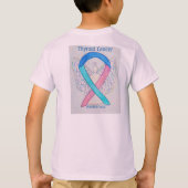 Thyroid Cancer Awareness Ribbon Angel Custom T-shi T-shirt (Achterkant)