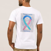 Thyroid Cancer Awareness Ribbon Angel Custom T-shi T-shirt (Achterkant)
