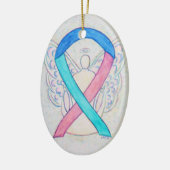 Thyroid Cancer Awareness Ribbon Angel Ornament (Links)