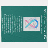 Thyroid Cancer Awareness Ribbon Art Chemo Blanket Fleece Deken (Voorkant (Horizontaal))