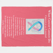 Thyroid Cancer Awareness Ribbon Art Chemo Blanket Fleece Deken (Voorkant (Horizontaal))