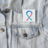 Thyroid Cancer Awareness Ribbon Custom Button Pins (In situ)