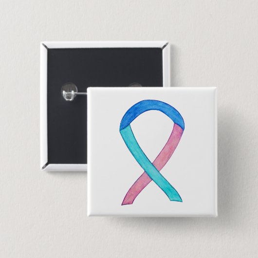 Thyroid Cancer Awareness Ribbon Custom Button Pins (Voorkant /achterkant)