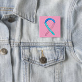 Thyroid Cancer Awareness Ribbon Custom Button Pins (In situ)