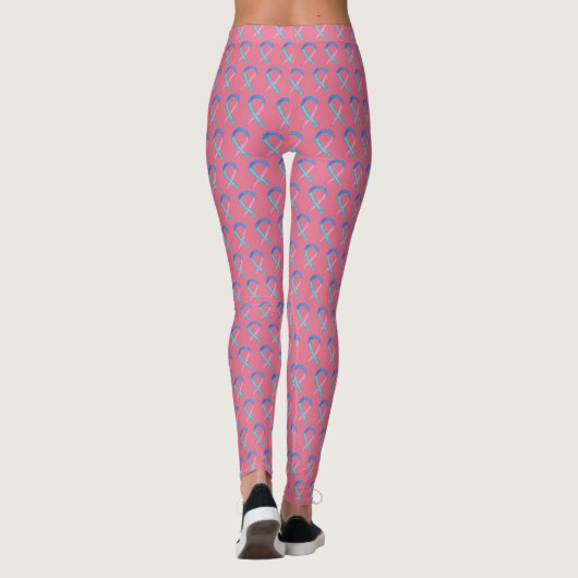 Thyroid Cancer Awareness Ribbon Custom Leggings (Achterkant)