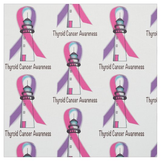 Thyroid Cancer Awareness Ribbon Stof (Swatch)